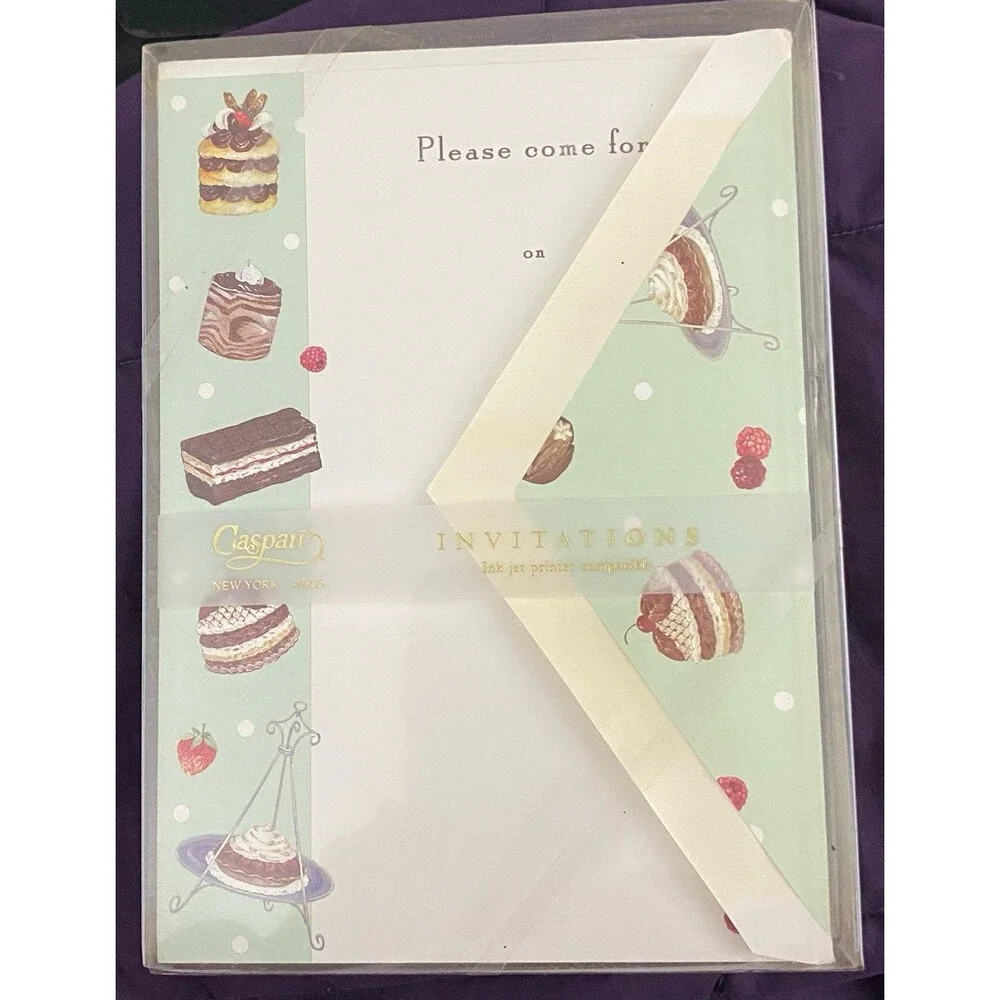 Invitations & Envelopes 2) boxes of 8 Chocolat Design Chocolate Party Cakes